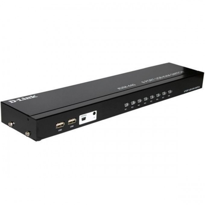 KVM-переключатель D-LINK 8-портовый KVM-переключатель с портами VGA и 4 портами USB KVM-440/C3A