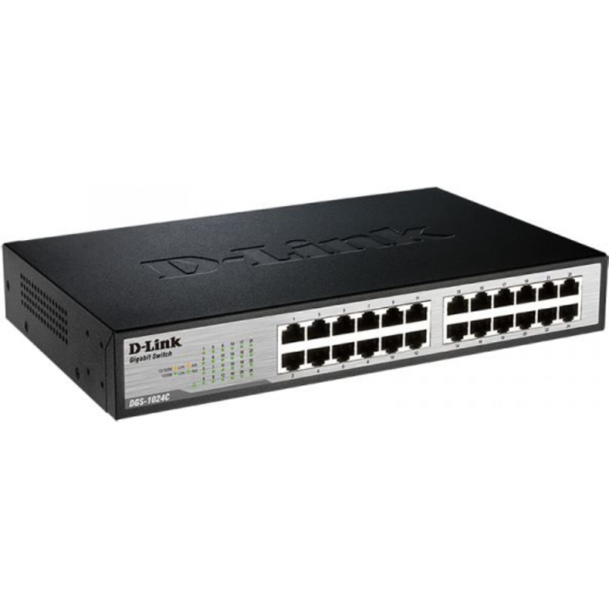 Неуправляемый коммутатор D-LINK с 24 портами 10/100/1000Base-T DGS-1024C/B2A Неуправляемый коммутатор D-LINK с 24 портами 10/100/1000Base-T DGS-1024C/B2A