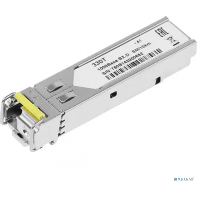 SFP-трансивер D-LINK WDM с 1 портом 1000Base-BX-D (Tx:1550 нм, Rx:1310 нм) для одномодового оптического кабеля (до 10 км, разъем Simplex LC) 330T/10KM/A1B